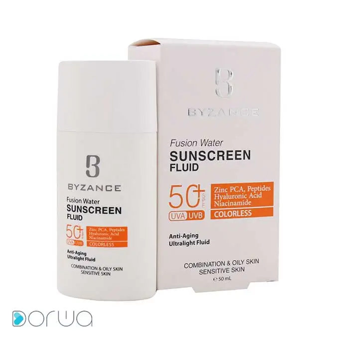 تصویر از فلویید ضد آفتاب SPF50+ فیوژن واتر بیزانس 50 ml بی رنگ