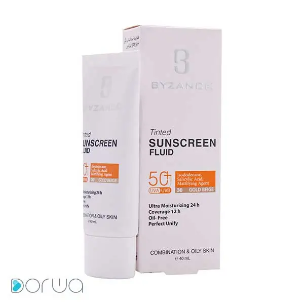 تصویر از فلویید ضد آفتاب SPF50+  بیزانس 40 ml بژ طلایی