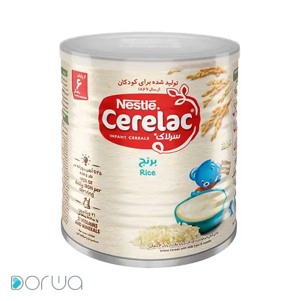 تصویر از پودر سرلاک برنج به همراه شیر نستله 400 g نستله