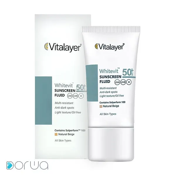 تصویر از فلویید ضد آفتاب و ضد لک SPF50+ وایت ویت ویتالایر 50 ml بژ طبیعی